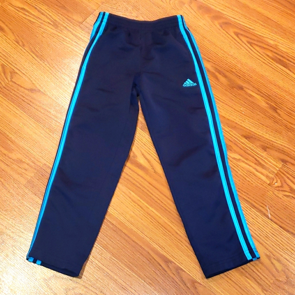 Adidas Teal and Navy Blue Joggers (Size 6)